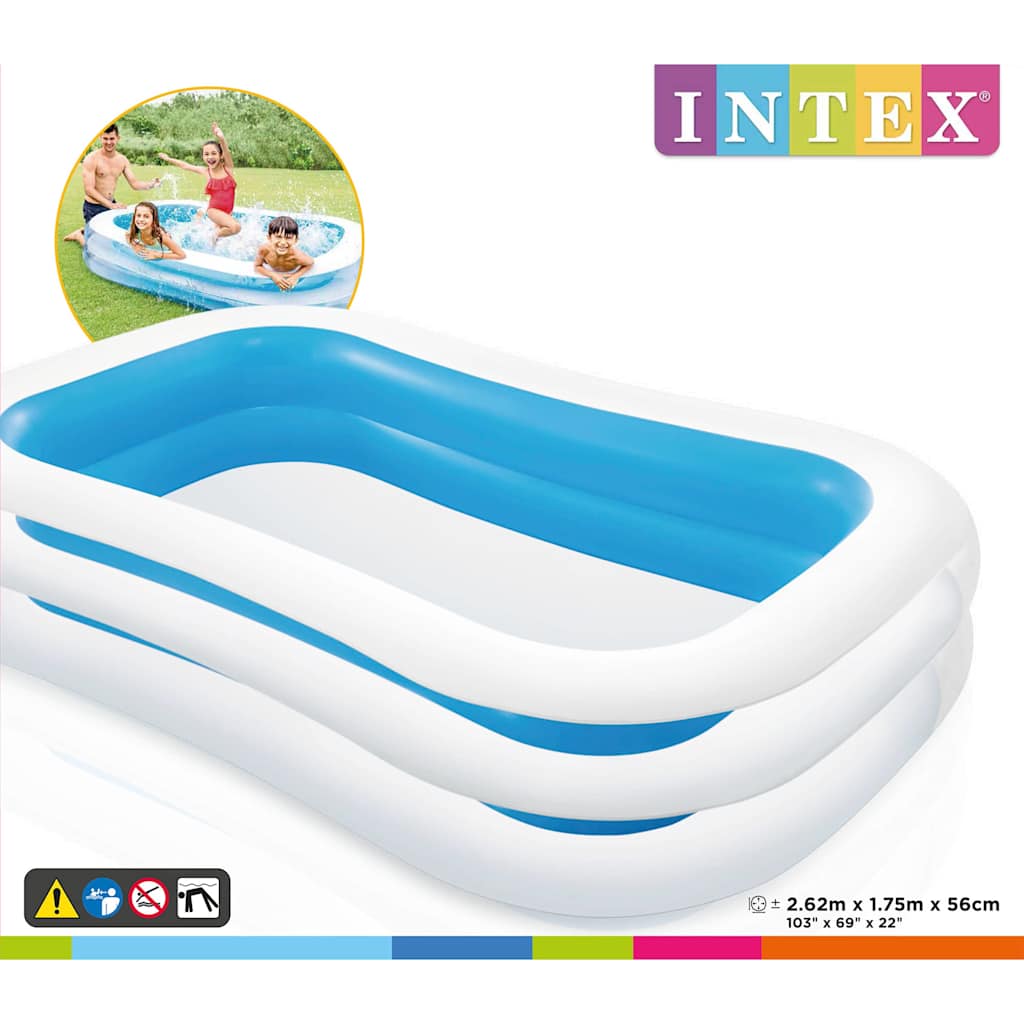 INTEX Swim Center Familezwembad 262x175x56 cm afbeelding