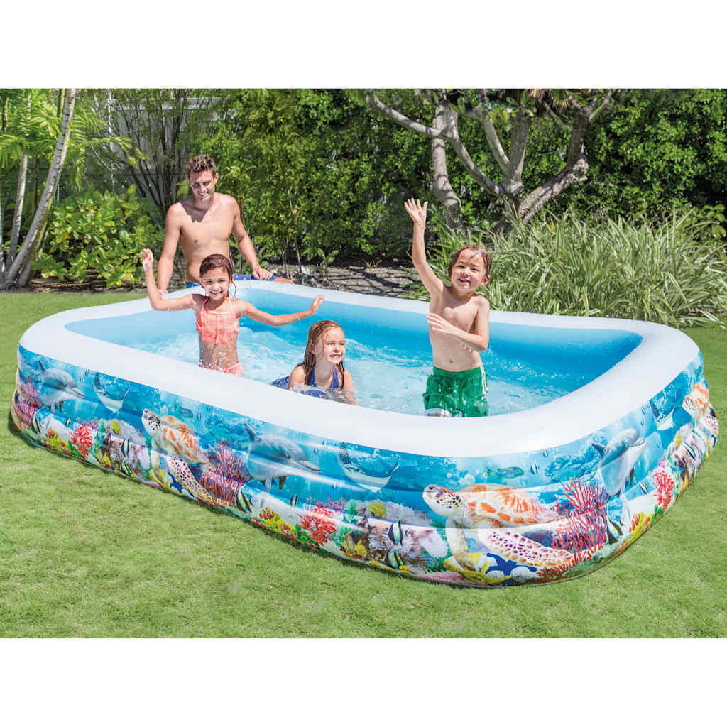 INTEX Swim Center Familienpool 305x183x56 cm Meeresleben-Design