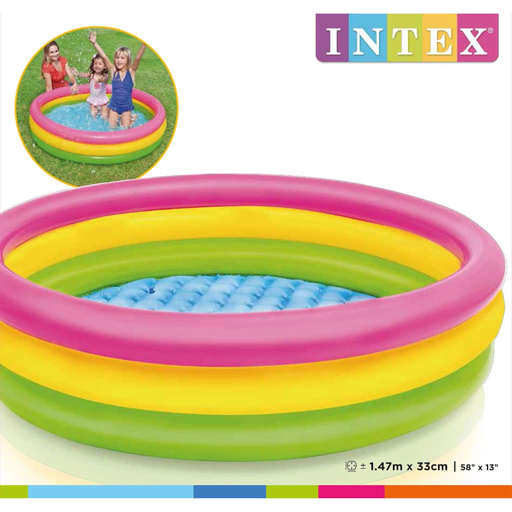 Thumbnail - INTEX Sunset Aufblasbarer Pool 3 Ringe 147x33 cm