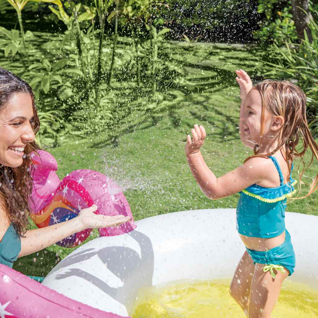 Thumbnail - INTEX Einhorn Planschbecken mit Sprinkler 272x193x104 cm
