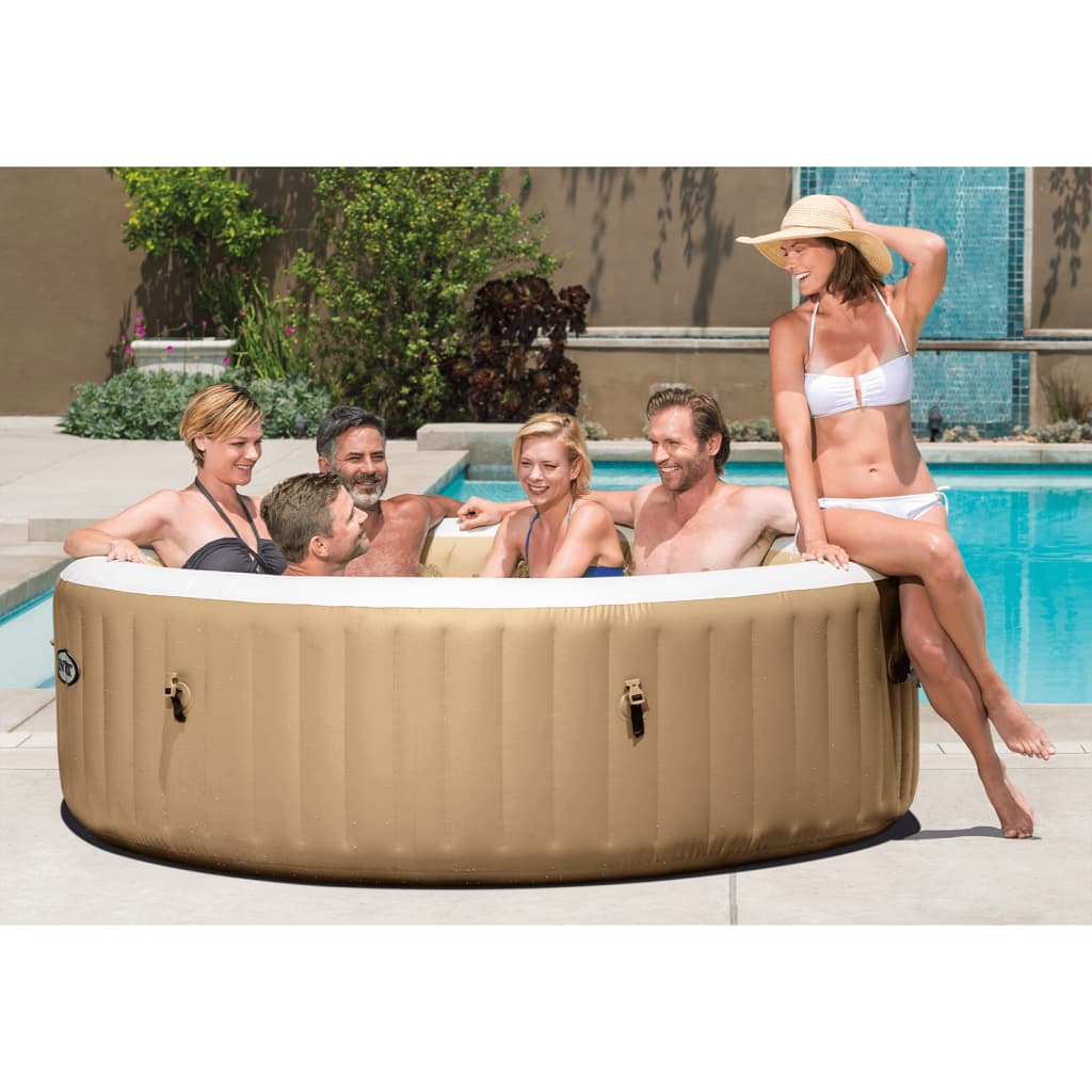 INTEX Baignoire de massage à bulles ronde PureSpa 216x71cm 6 personnes