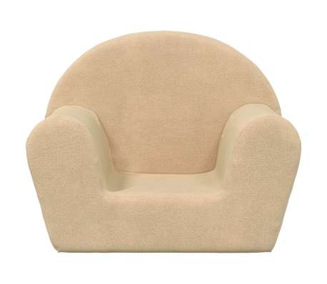 vidaXL Παιδικός καναπές Cream Soft Plush
