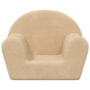 vidaXL Παιδικός καναπές Cream Soft Plush
