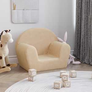 Otroški kavč krem mehak pliš