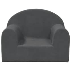 vidaXL Dječja sofa antracit od mekanog pli&scaron;a