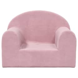 vidaXL Canap&eacute; pour enfants rose peluche douce