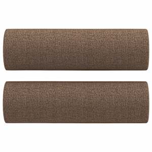 2místná pohovka s polštáři hnědá 120 cm textil - obrázek 5