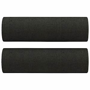2místná pohovka s polštáři černá 120 cm textil - obrázek 5