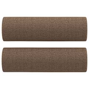 2místná pohovka s polštáři hnědá 140 cm textil - obrázek 5
