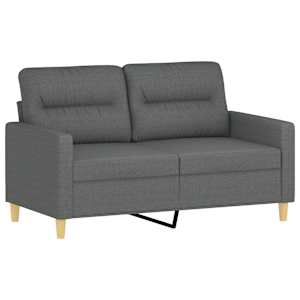 2místná pohovka s polštáři tmavě šedá 120 cm textil - obrázek 4