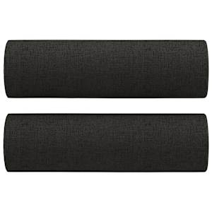 2místná pohovka s polštáři černá 120 cm textil - obrázek 5