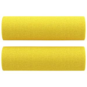 2místná pohovka s polštáři světle žlutá 120 cm textil - obrázek 5