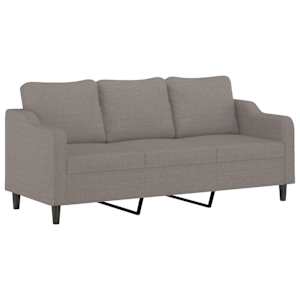 3místná pohovka s polštáři taupe 180 cm textil - obrázek 4