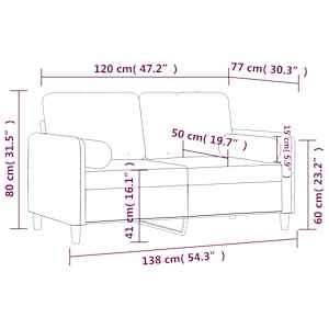 2místná pohovka s polštáři tmavě zelená 120 cm samet - obrázek 8