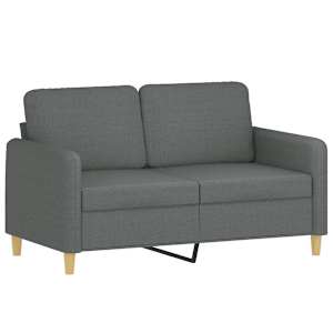 2místná pohovka s polštáři tmavě šedá 120 cm textil - obrázek 4