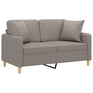 2místná pohovka s polštáři taupe 120 cm textil - obrázek 3