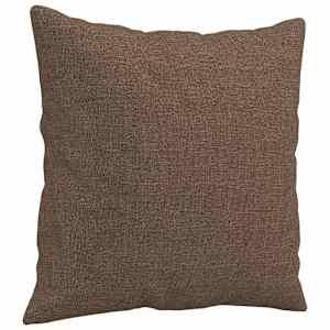 2místná pohovka s polštáři hnědá 140 cm textil - obrázek 6