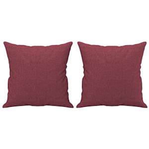 2místná pohovka s polštáři vínová 140 cm textil - obrázek 5