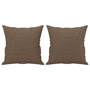 3místná pohovka s polštáři hnědá 180 cm textil - obrázek 5