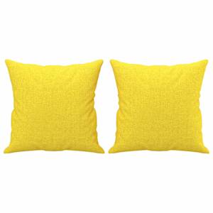3místná pohovka s polštáři světle žlutá 180 cm textil - obrázek 5