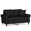 vidaXL 2-kohaline diivan patjadega, must, 120 cm, samet