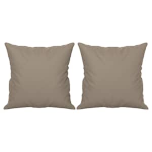 2místná pohovka s polštáři taupe 140 cm tkanina z mikrovlákna - obrázek 5