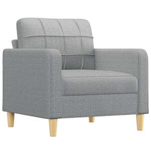 Křeslo s podnožkou světle šedé 60 cm textil - obrázek 4