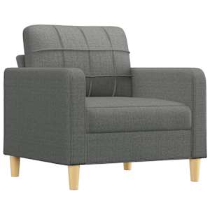 Křeslo s podnožkou tmavě šedé 60 cm textil - obrázek 4
