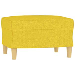 Křeslo s podnožkou světle žluté 60 cm textil - obrázek 5