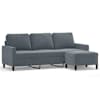 vidaXL 3-kohaline diivan jalapingiga, tumehall, 180 cm, samet