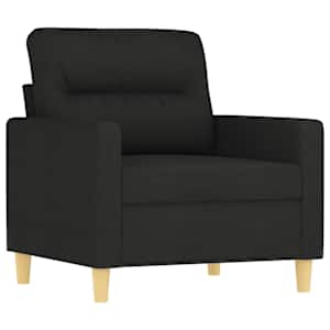 Křeslo s podnožkou černé 60 cm textil - obrázek 4
