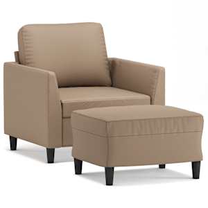 vidaXL tugitool jalapingiga, cappuccino, 60 cm, kunstnahk