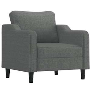Křeslo s podnožkou tmavě šedé 60 cm textil - obrázek 4