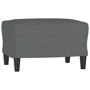 Křeslo s podnožkou tmavě šedé 60 cm textil - obrázek 5