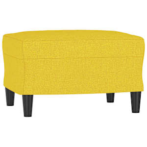 Křeslo s podnožkou světle žluté 60 cm textil - obrázek 5