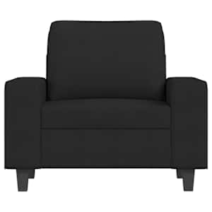 Křeslo s podnožkou černé 60 cm textil - obrázek 4