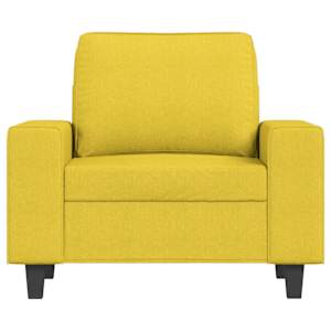 Křeslo s podnožkou světle žluté 60 cm textil - obrázek 4