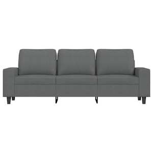 3místná pohovka s podnožkou tmavě šedá 180 cm textil - obrázek 4