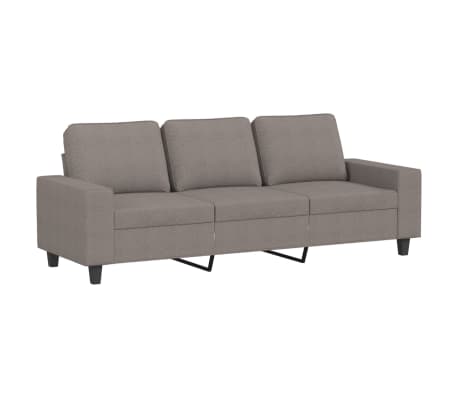 vidaXL Καναπές Τριθέσιος Taupe 180 εκ. Υφασμάτινος με Υποπόδιο
