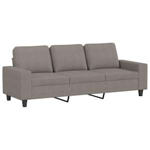 vidaXL Καναπές Τριθέσιος Taupe 180 εκ. Υφασμάτινος με Υποπόδιο