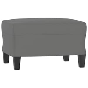 Křeslo s podnožkou tmavě šedé 60 cm tkanina z mikrovlákna - obrázek 5