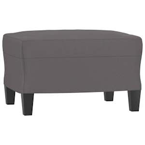 Křeslo s podnožkou šedé 60 cm umělá kůže - obrázek 5