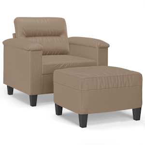 vidaXL tugitool jalapingiga, cappuccino, 60 cm, kunstnahk