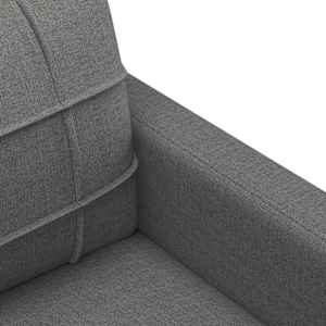 3dílná sedací souprava s poduškami tmavě šedá textil - obrázek 6