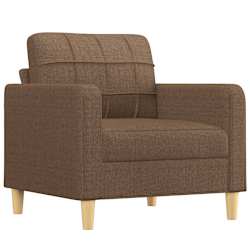 vidaXL 4-tlg. Sofagarnitur mit Kissen Braun Stoff