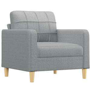 3dílná sedací souprava s polštáři světle šedá textil - obrázek 3