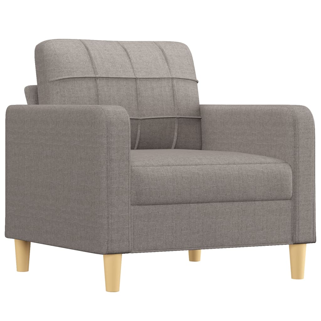 vidaXL 4-delige Loungeset met kussens stof taupe afbeelding