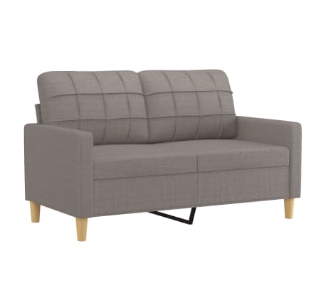 vidaXL 3-tlg. Sofagarnitur mit Kissen Taupe Stoff