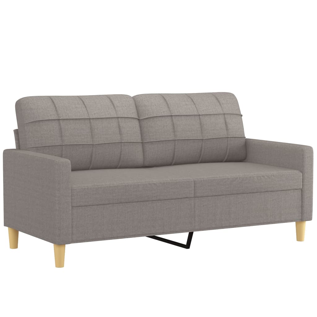 vidaXL 3-delige Loungeset met kussens stof taupe afbeelding