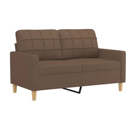 vidaXL Ensemble de canap&eacute;s 3 pcs avec coussins marron tissu